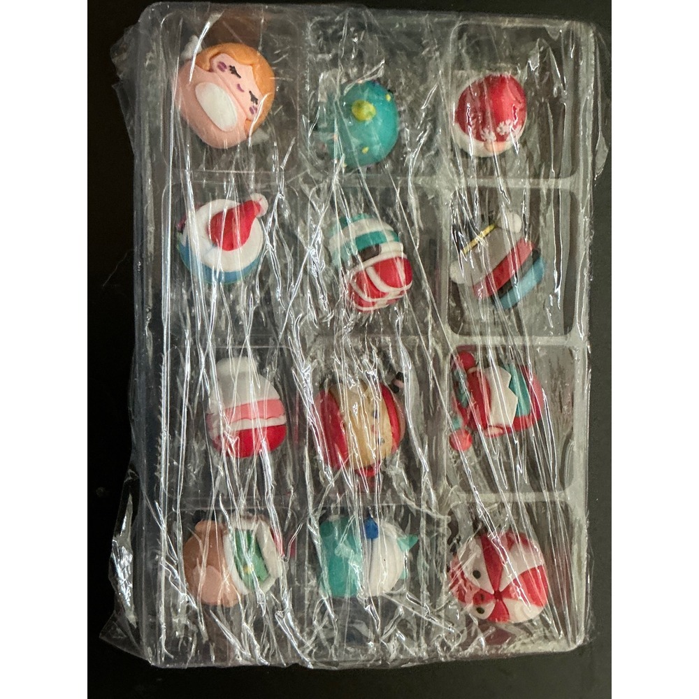 Squishmallows Holiday 12 Pack Eraser Set Christmas Reindeer Santa Gingerbread